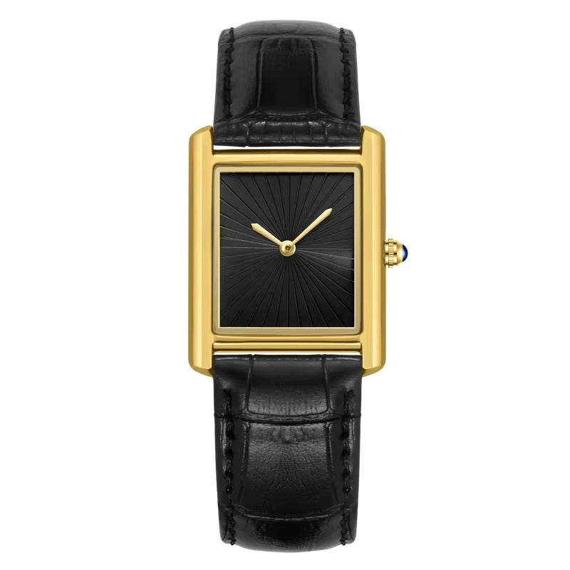 Schlichte Vintage Leder Armbanduhr "Quarzo impermeabile no.5265“ - PITANI