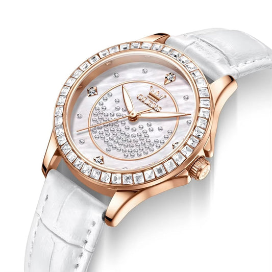 Edelstahl Glitzer Leder Armbanduhr "Cinturino in pelle alla moda no.3219" - PITANI