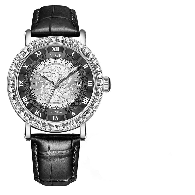 Auffälige Armbanduhr mit diamantener Lünette "Orologio con diamante no.5158" - PITANI