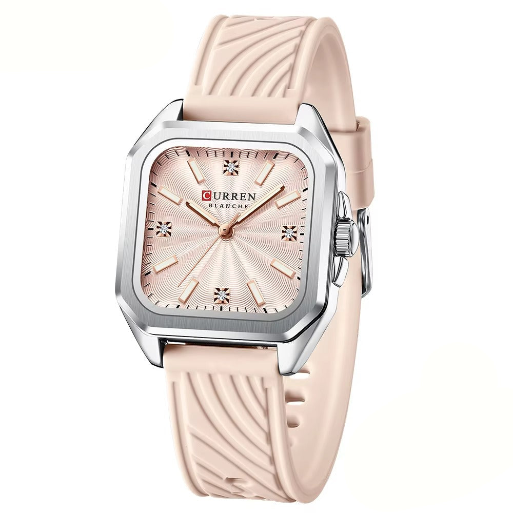 Quadratische Silkonband Armbanduhr"Silicone casual no.3203" - PITANI