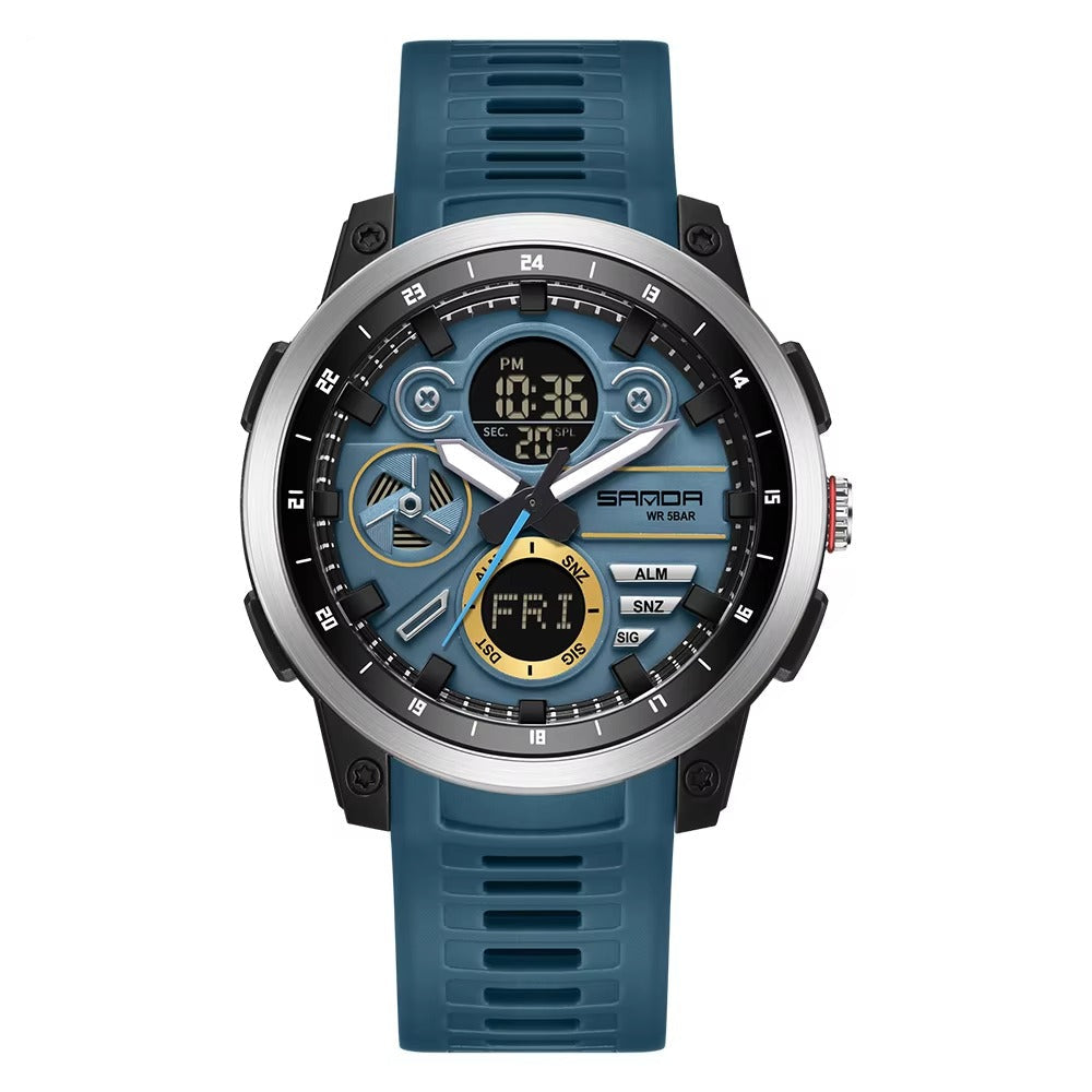 Silikonband Armbanduhr mit kleiner digitalen Uhrzeitanzeige "Cinturino impermeabile no.5229“ - PITANI