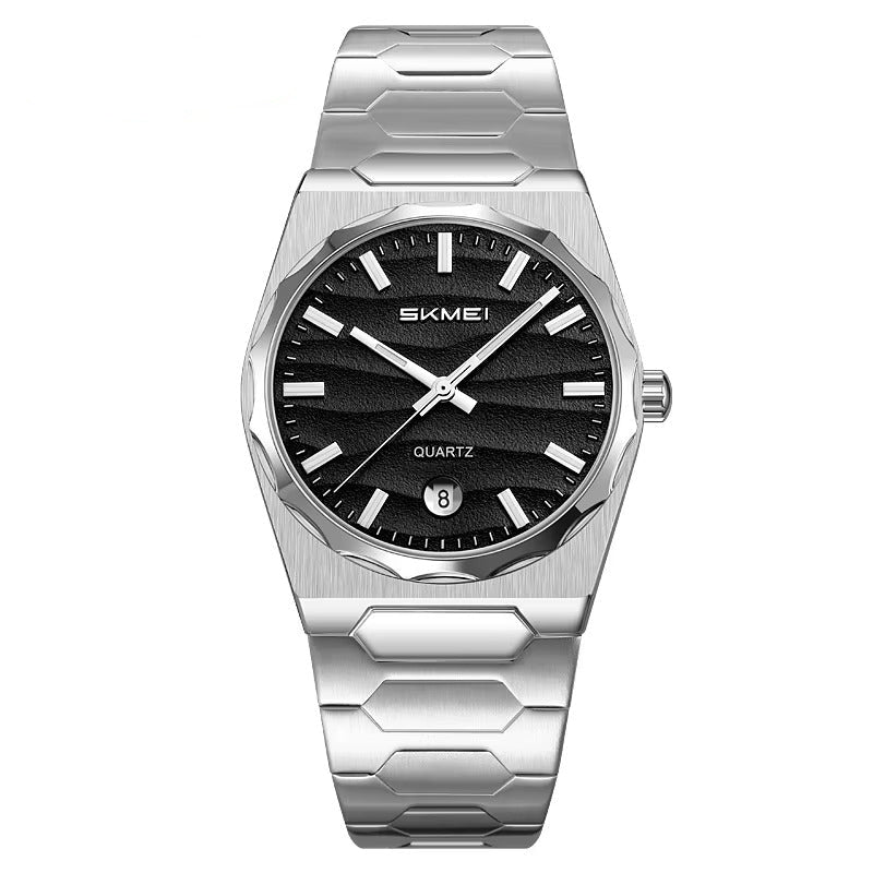 Edelstahl Armbanduhr mit seltener Lünette "Calendario al quarzo no.5258“ - PITANI