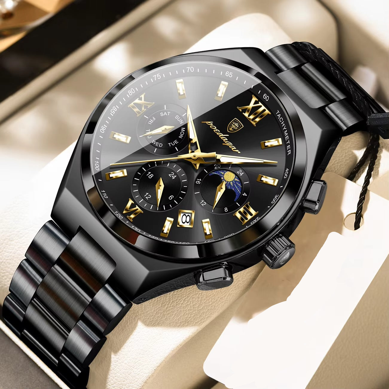 Edelstahl Business Armbanduhr "Data della settimana impermeabile no.5200" - PITANI