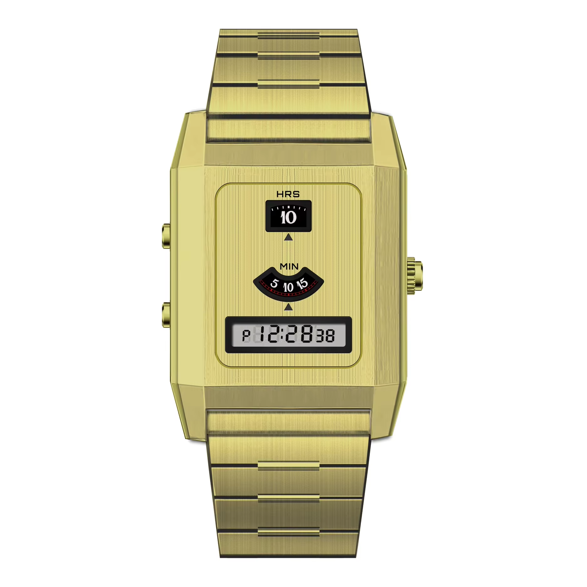 Außergewöhnliche Retro Edelstahl Armbanduhr "Design vintage-futuristico no.5210" - PITANI