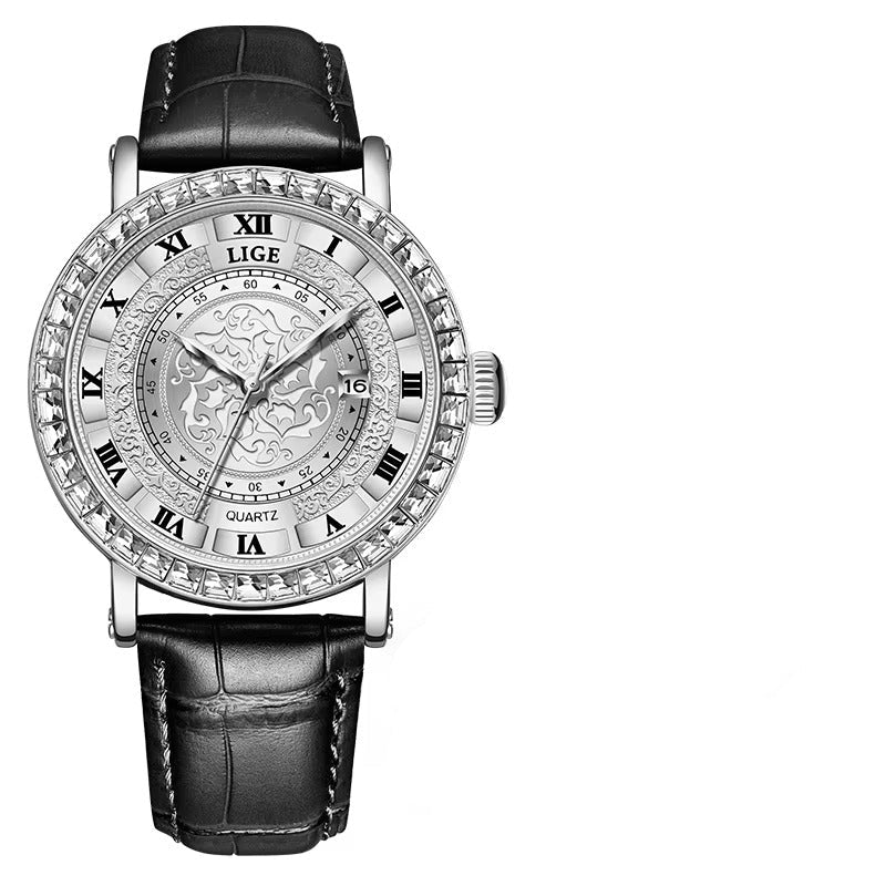 Auffälige Armbanduhr mit diamantener Lünette "Orologio con diamante no.5158" - PITANI