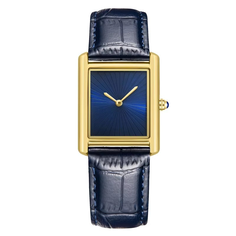 Schlichte Vintage Leder Armbanduhr "Quarzo impermeabile no.5265“ - PITANI