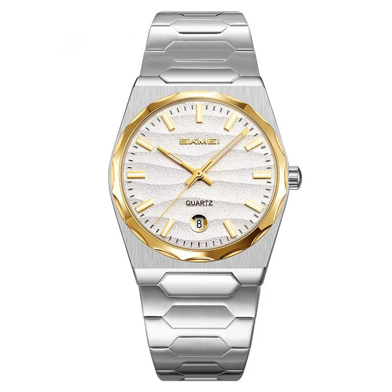 Edelstahl Armbanduhr mit seltener Lünette "Calendario al quarzo no.5258“ - PITANI