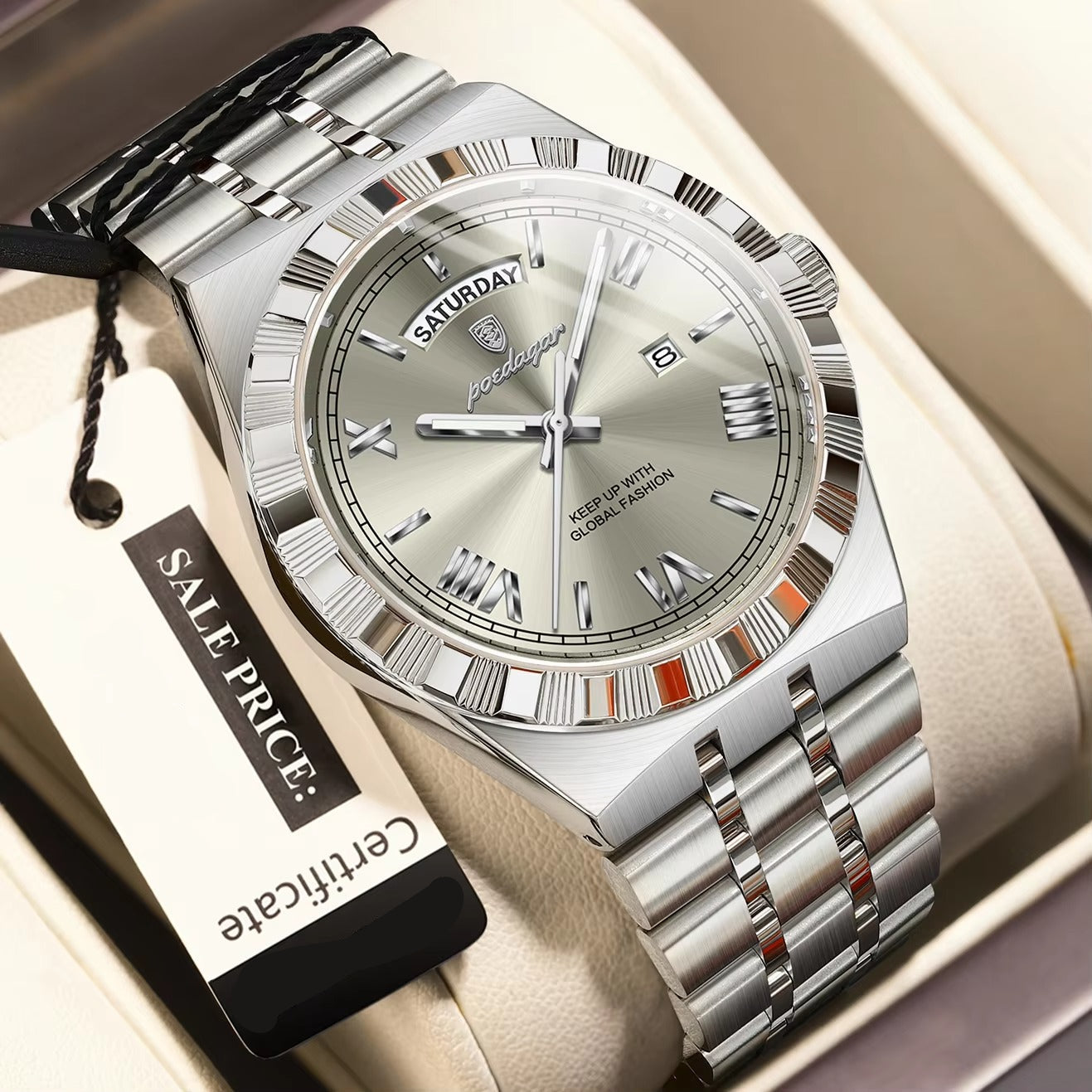 Edelstahl Armbanduhr "Uomo d'affari no.4157" - PITANI