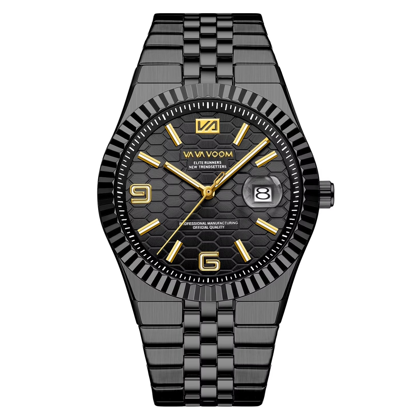 Elegant gestreifte Edelstahl Armbanduhr "Orologio belle colore d'acqua no.5261“ - PITANI