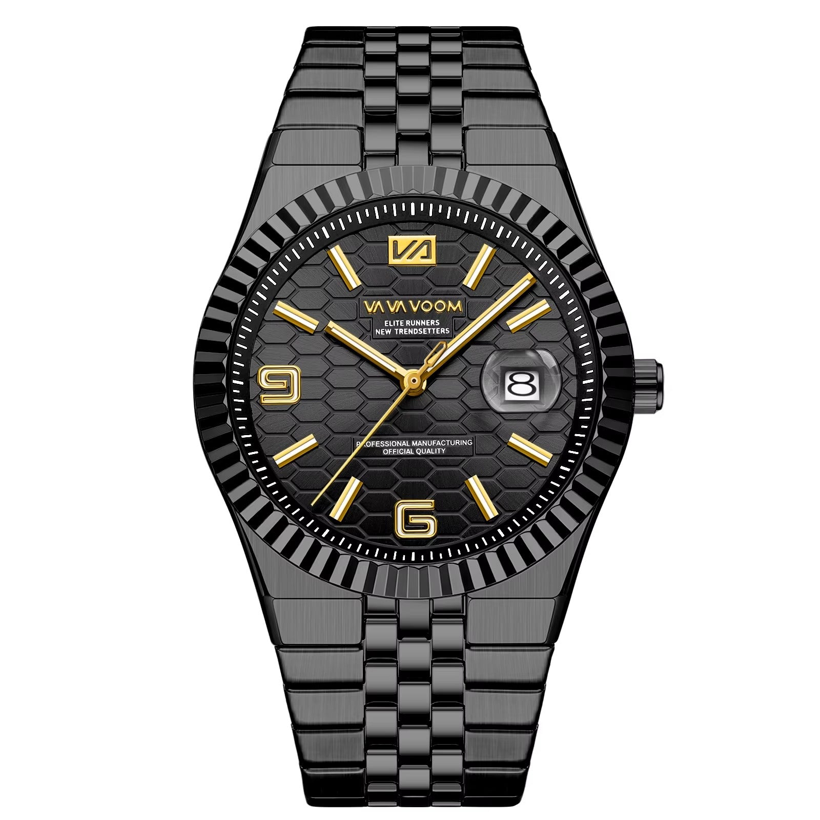 Elegant gestreifte Edelstahl Armbanduhr "Orologio belle colore d'acqua no.5261“ - PITANI