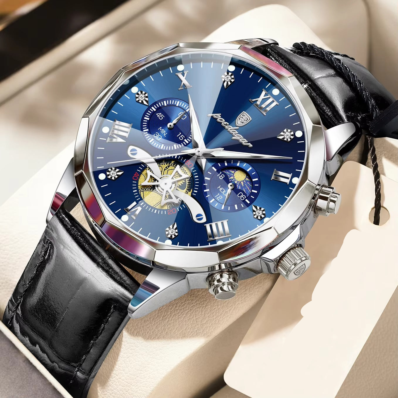 Edelstahl Leder Armbanduhr "Impermeabile Luminoso no.5277“ - PITANI