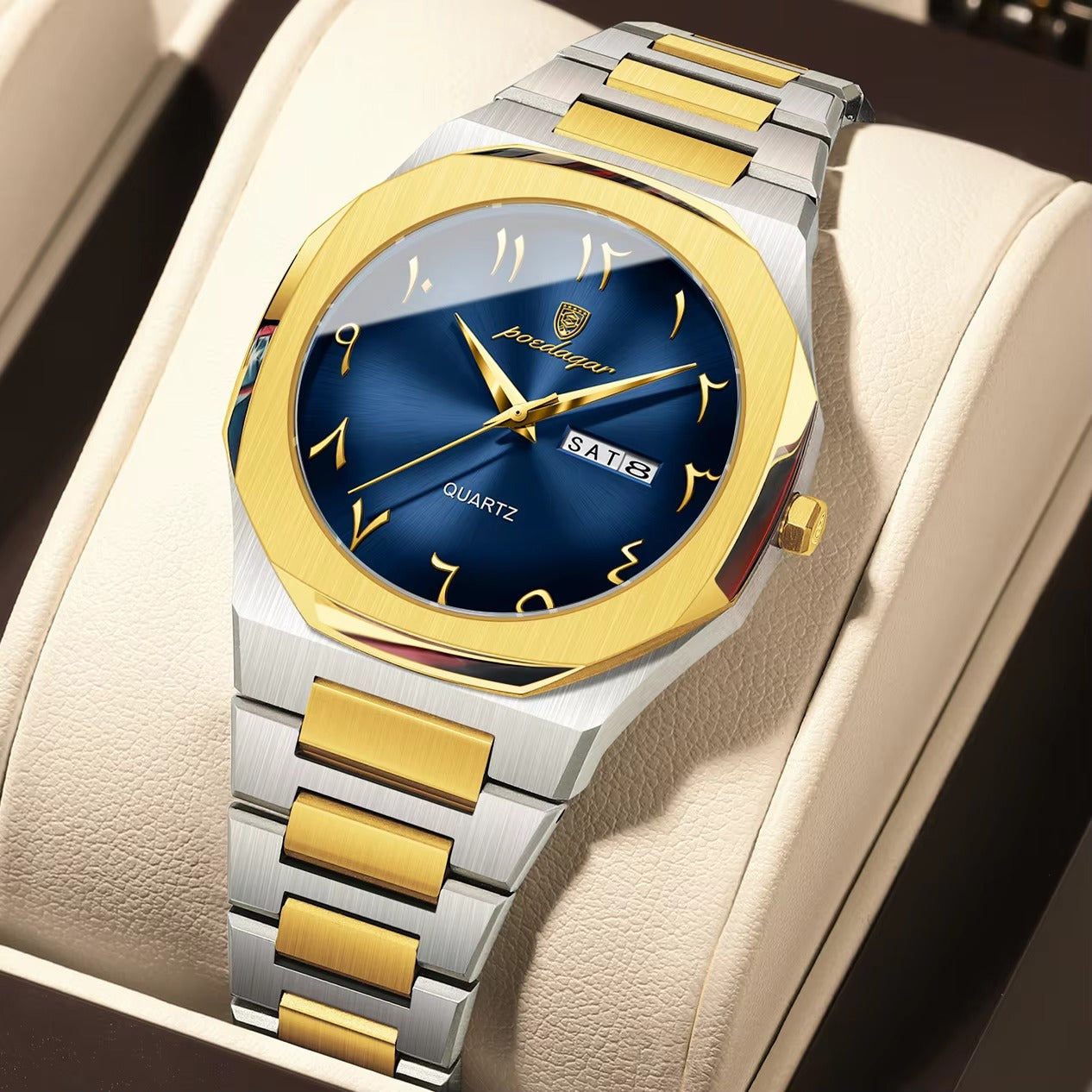 Edelstahl Armbanduhr mit arabischen Zahlen "Impermeabile belle no.3262“ - PITANI