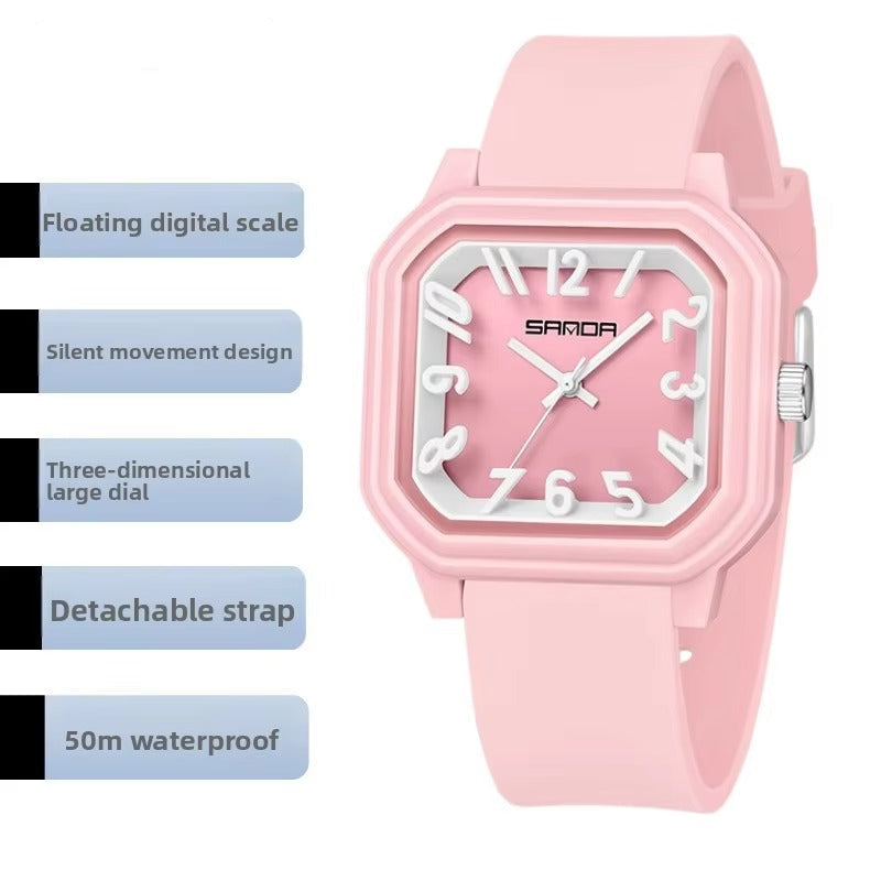 Quadratische Silikon Armbanduhr "Cinturino in silicone no.3239“ - PITANI