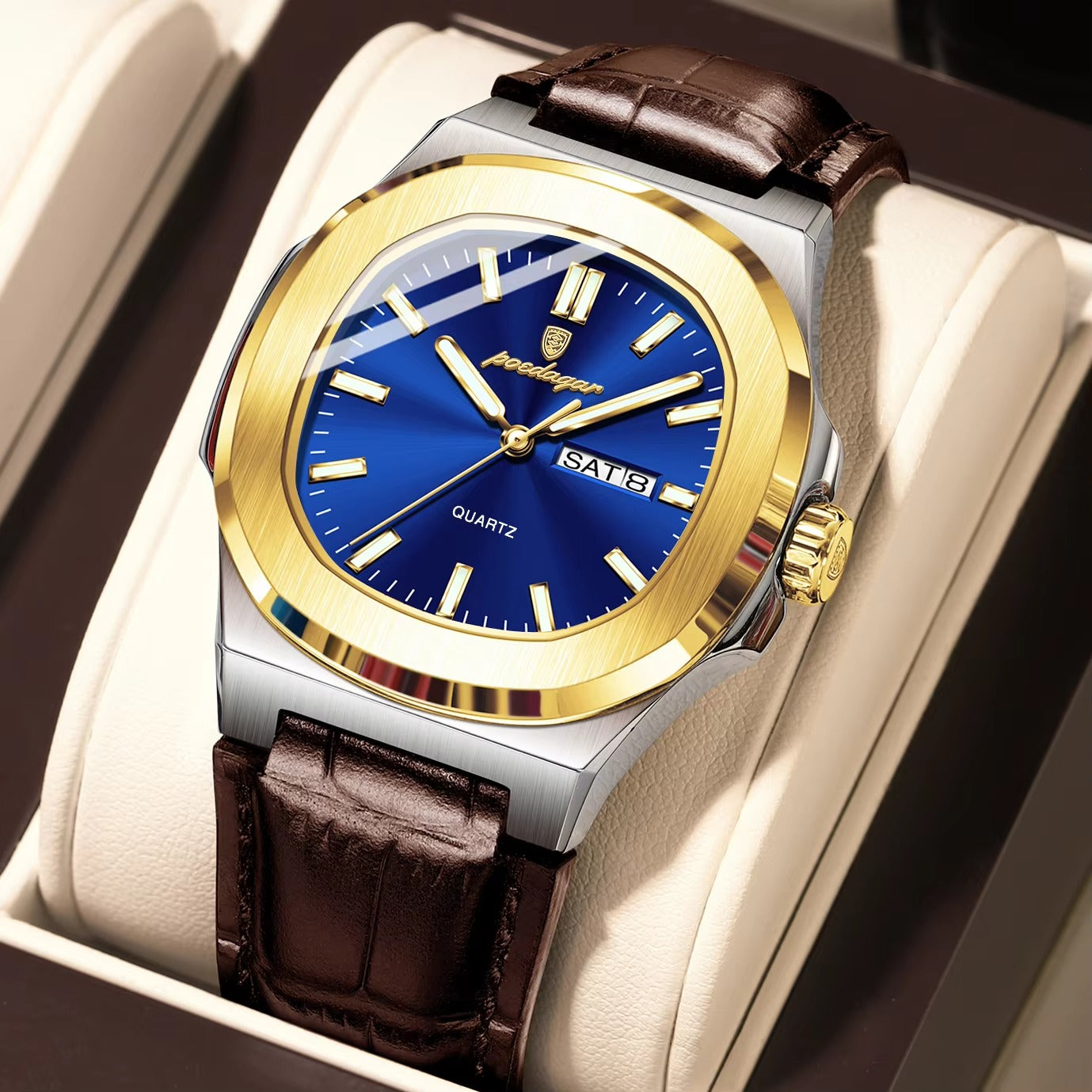Leder Armbanduhr "Calendario settimanale no.4159" - PITANI