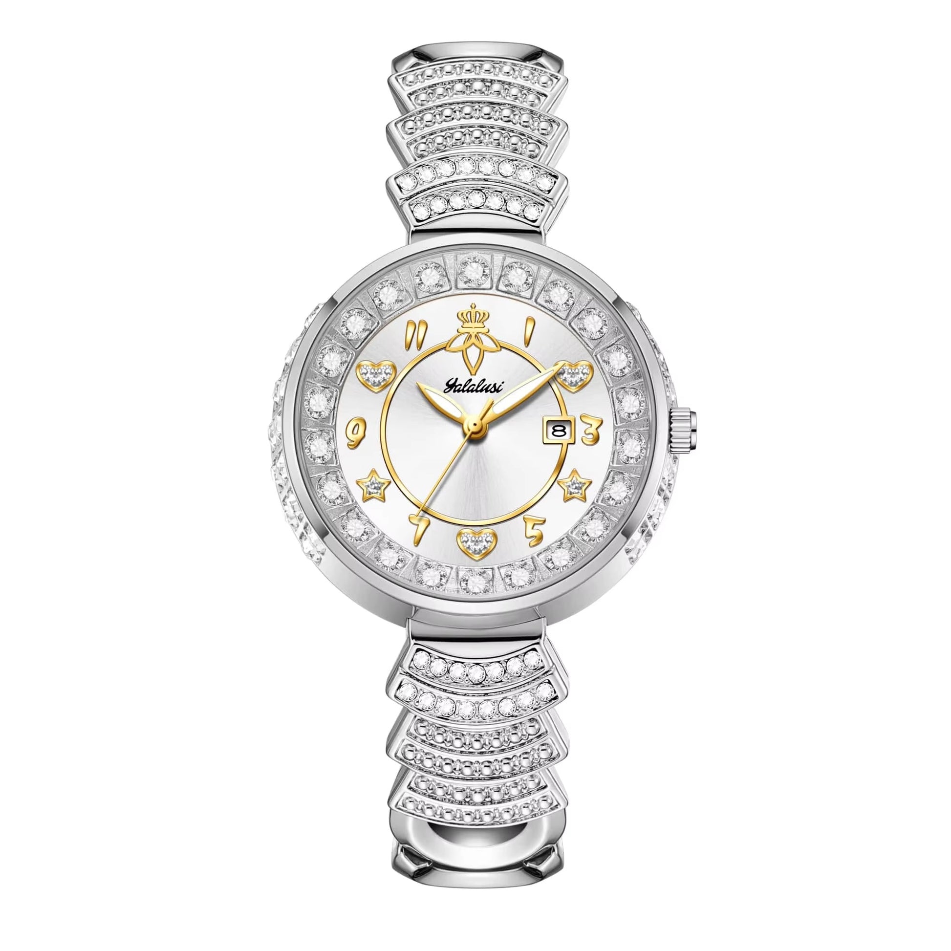 Funkelnde Edelstahl Glitzer Armbanduhr "Panno lucidante no.3206" - PITANI