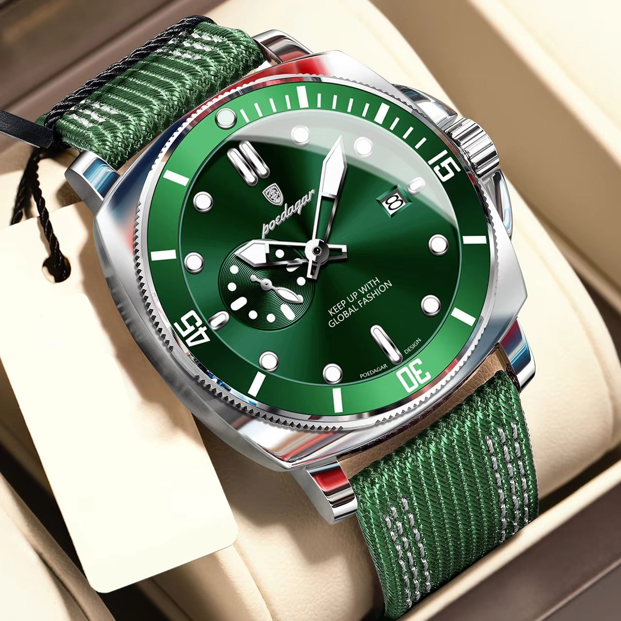 Elegante Nylon Leder Armbanduhr "Pelle di nylon no.5244“ - PITANI