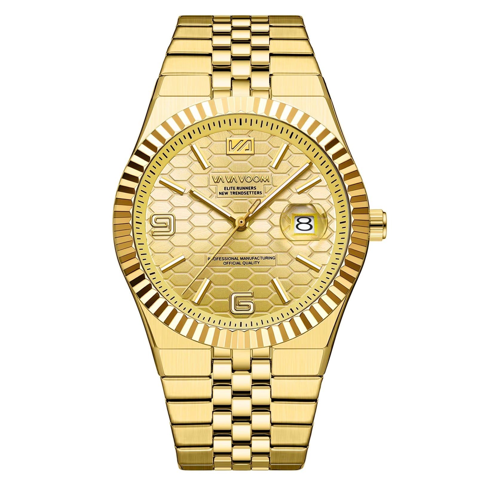 Elegant gestreifte Edelstahl Armbanduhr "Orologio belle colore d'acqua no.5261“ - PITANI