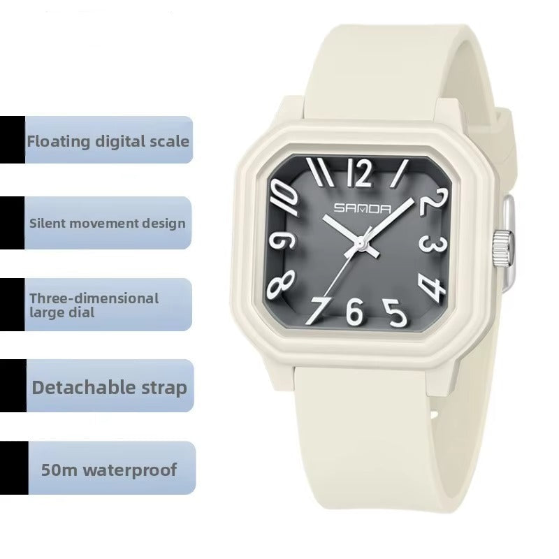 Quadratische Silikon Armbanduhr "Cinturino in silicone no.3239“ - PITANI