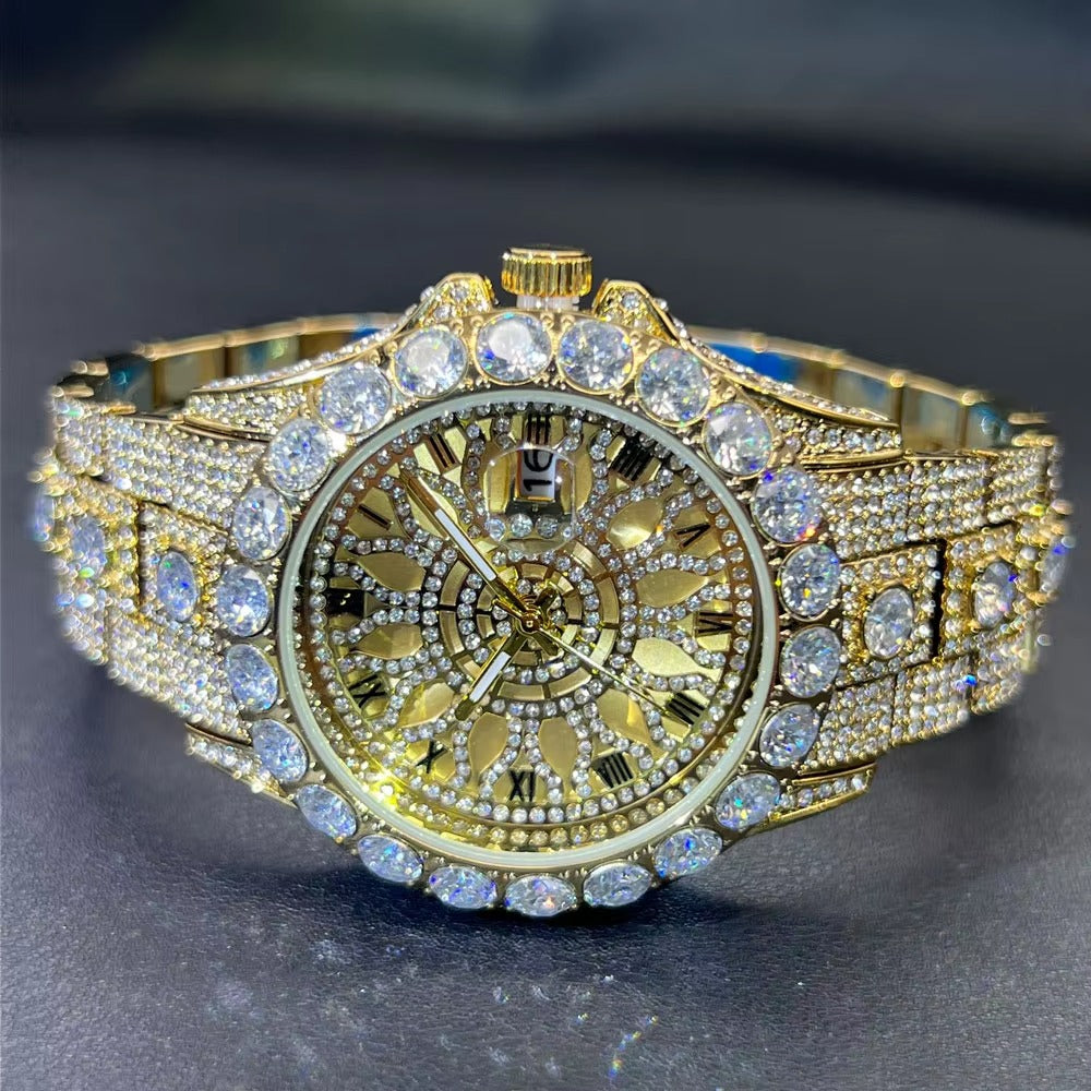 Edelstahl Diamantenoptik Armbanduhr "Grande diamante no.5257“ - PITANI