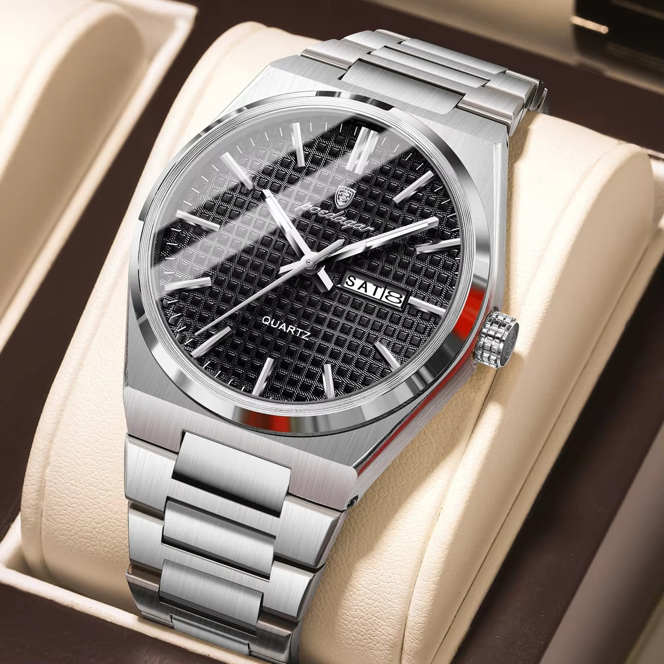 Edelstahl Armbanduhr "Guarda Data Settimana no.4161" - PITANI