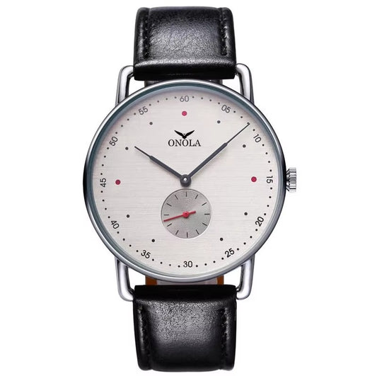 Ultra dünne Leder Armbanduhr "Orologio impermeabile da abito casual no.4187" - PITANI