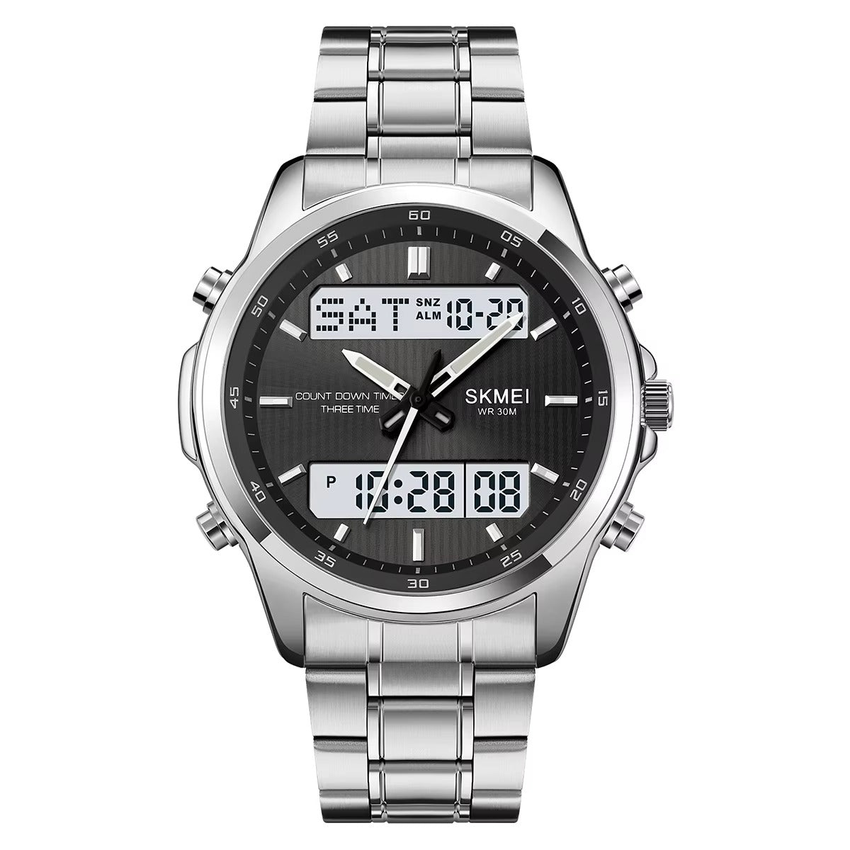 Modische digitale Edelstahl Armbanduhr "Display retroilluminato no.5257“ - PITANI