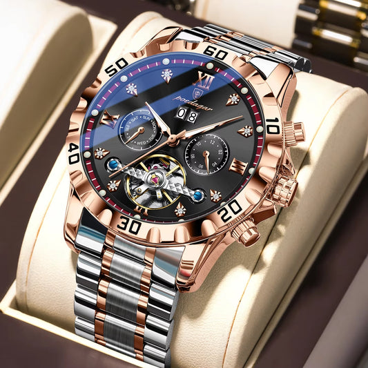 Außergewöhnliche Edelstahl Automatik Armbanduhr "Data automatica no.4158" - PITANI
