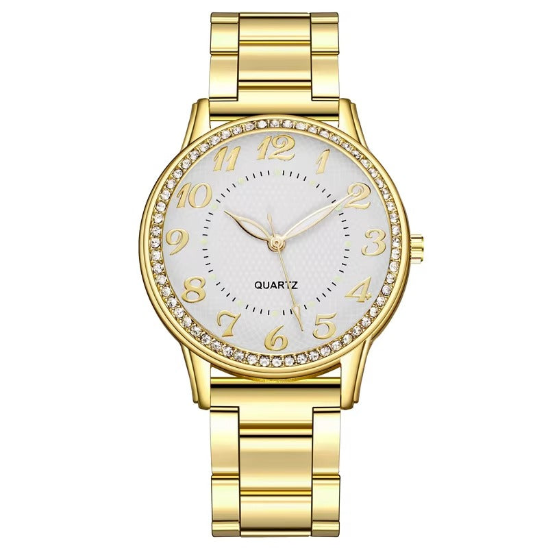 Edelstahl Armbanduhr mit Glitzer Lünette "Nuova moda no.5136" - PITANI