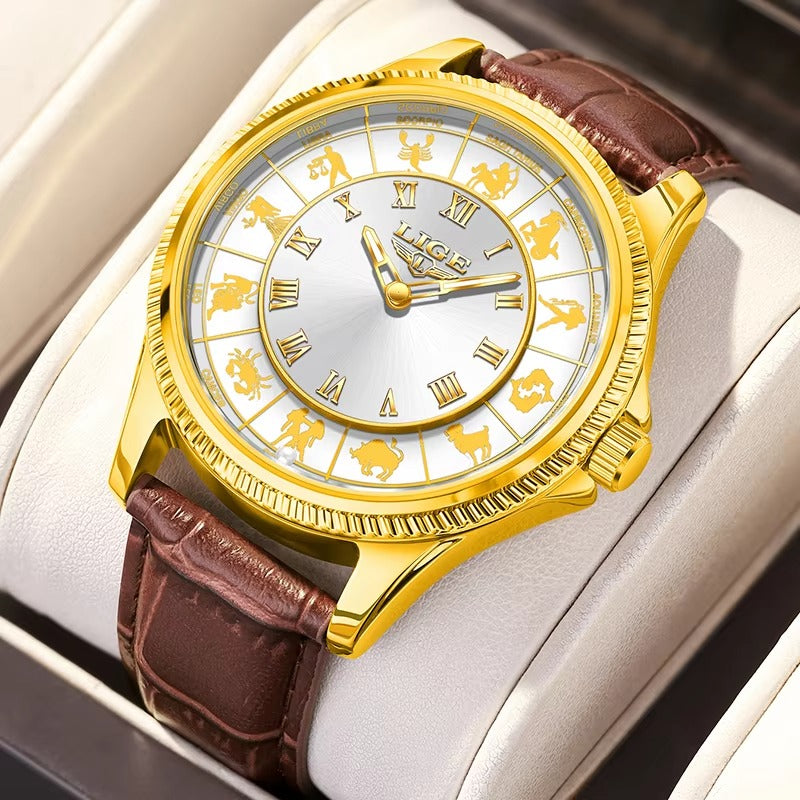 Sternzeichen Leder Armbanduhr "Lusso creativo no.5234“ - PITANI