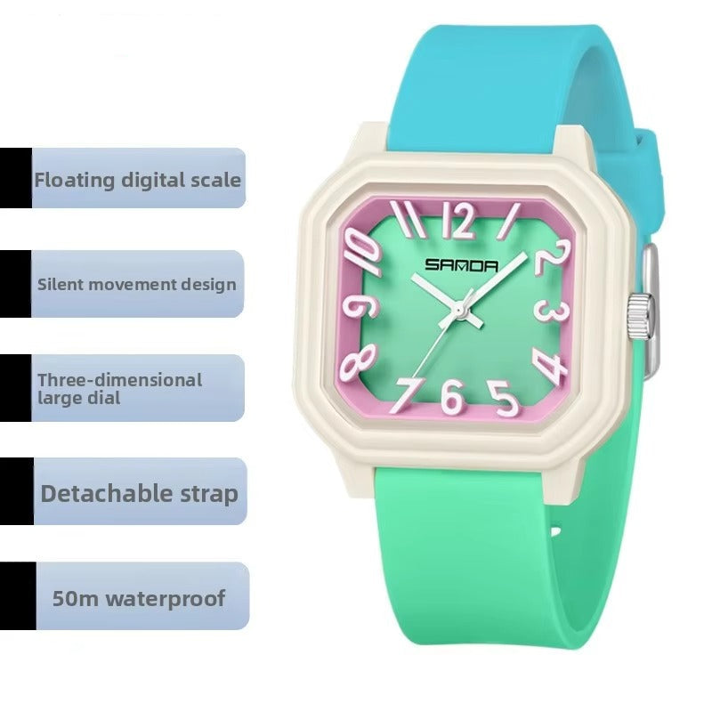 Quadratische Silikon Armbanduhr "Cinturino in silicone no.3239“ - PITANI