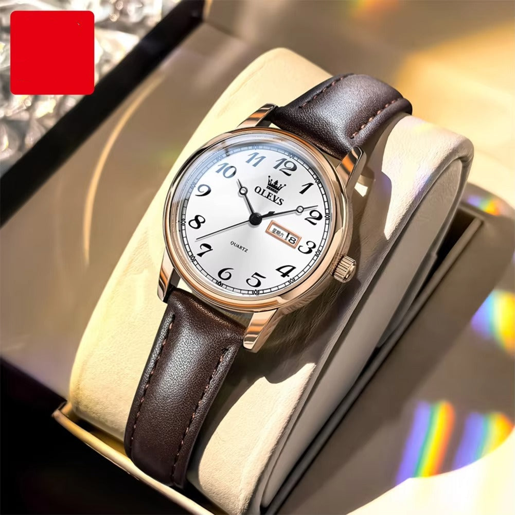 Stilvolle zeitlose Leder Armbanduhr "Arabo impermeabile no.3222" - PITANI