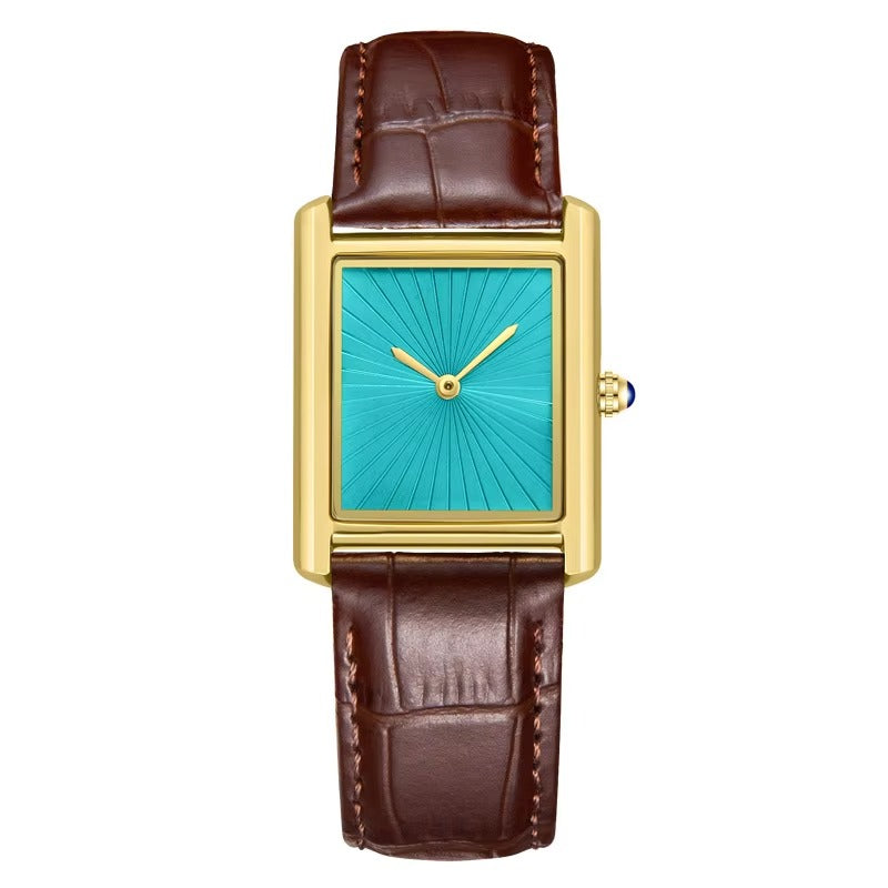 Schlichte Vintage Leder Armbanduhr "Quarzo impermeabile no.5265“ - PITANI