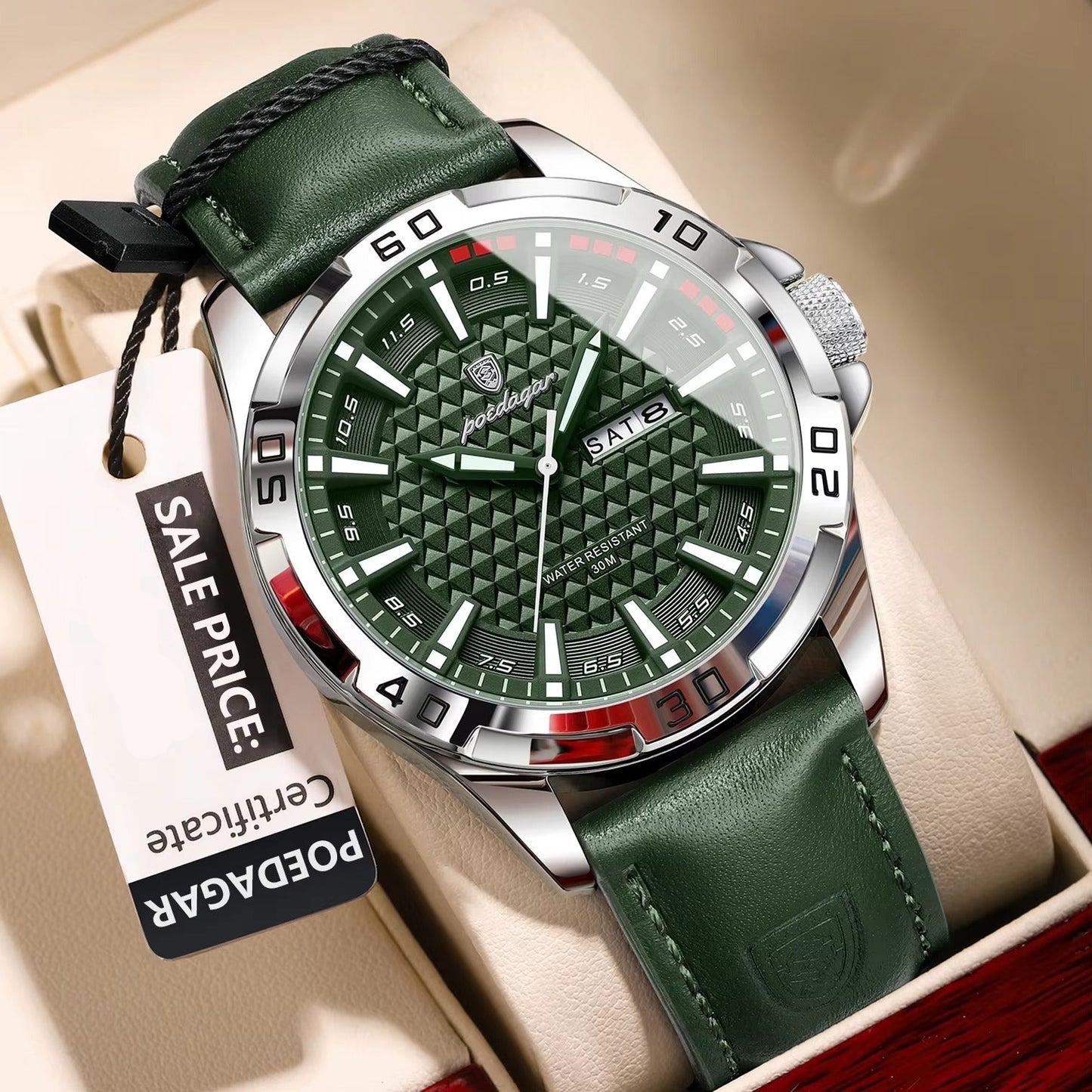 Leder Armbanduhr mit elegantem Ziffernblatt "Orologio Da Polso Da Uomo no.4161" - PITANI