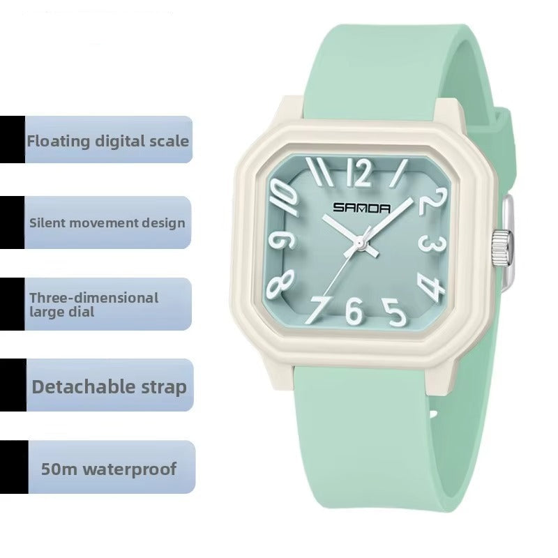 Quadratische Silikon Armbanduhr "Cinturino in silicone no.3239“ - PITANI
