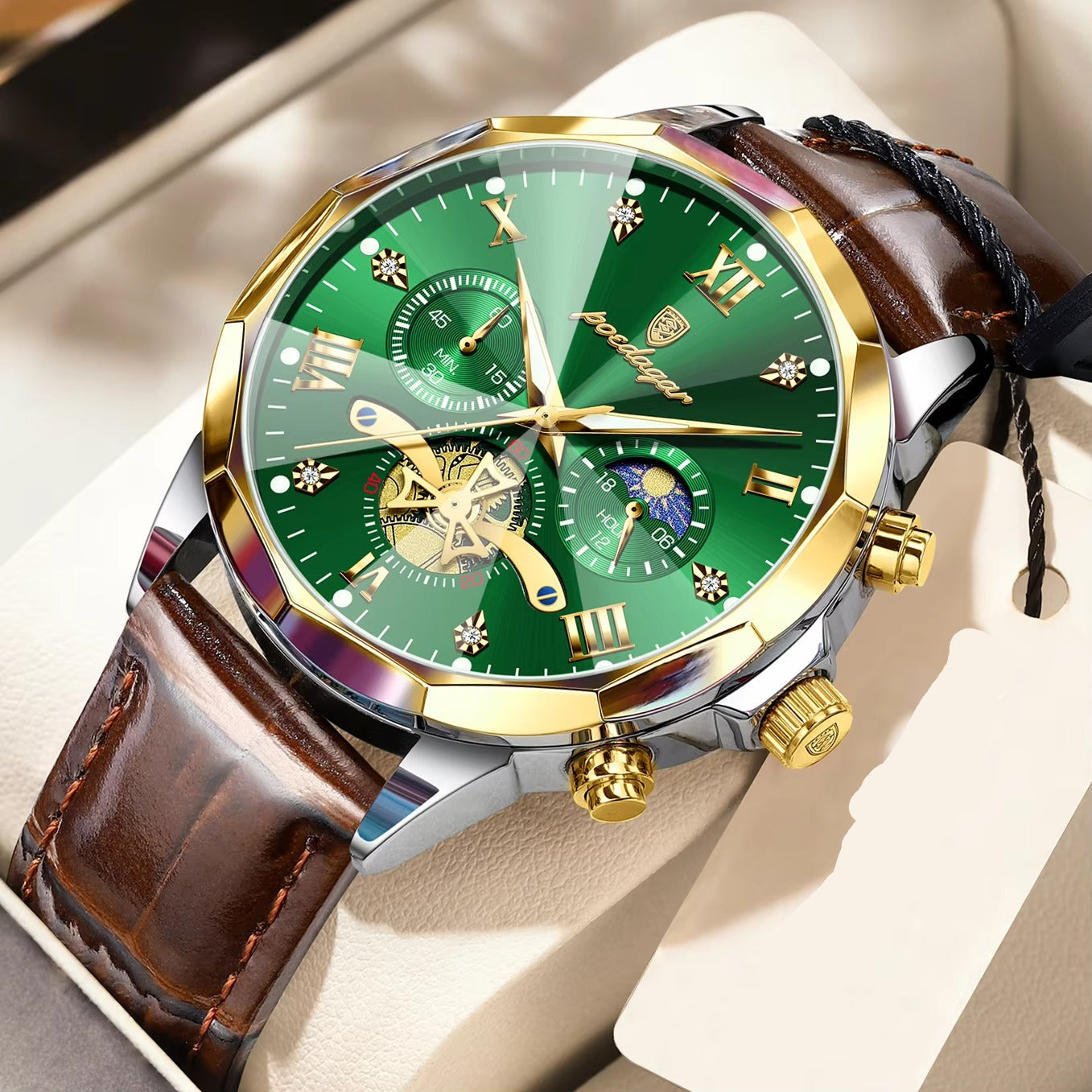 Edelstahl Leder Armbanduhr "Impermeabile Luminoso no.5277“ - PITANI