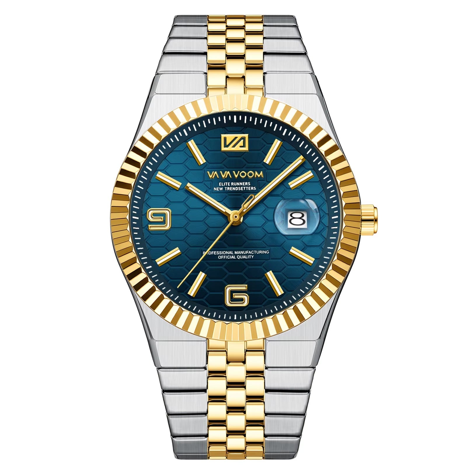 Elegant gestreifte Edelstahl Armbanduhr "Orologio belle colore d'acqua no.5261“ - PITANI