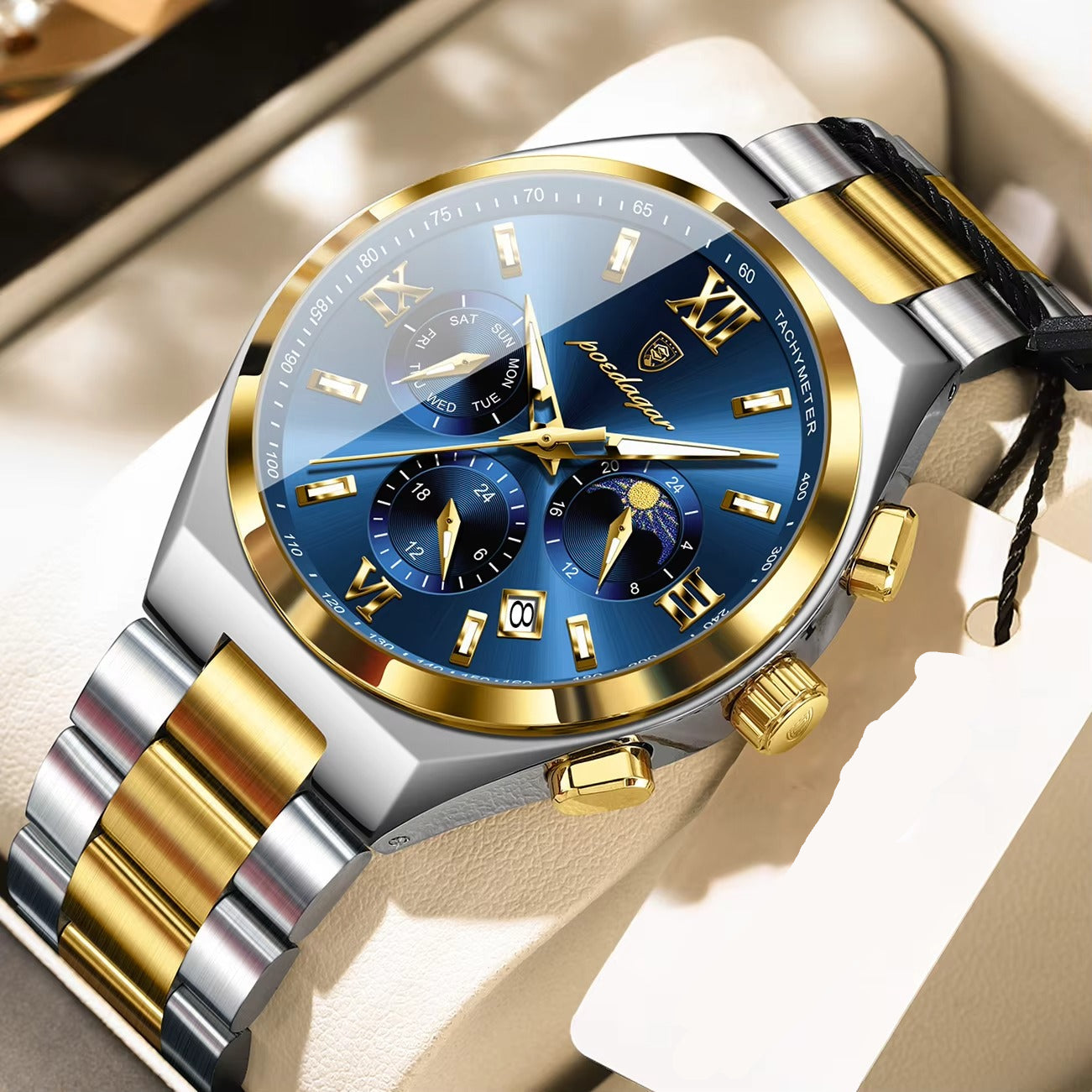 Edelstahl Business Armbanduhr "Data della settimana impermeabile no.5200" - PITANI