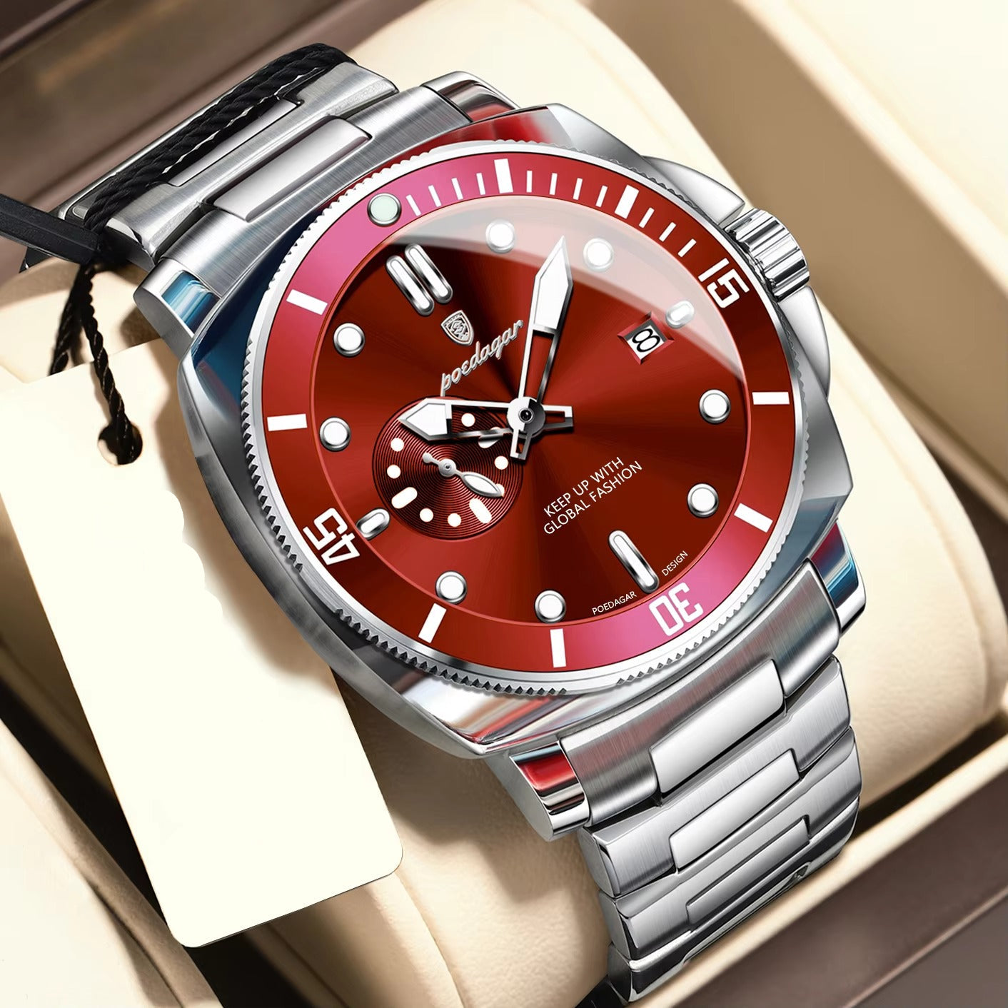 Edelstahl Armbanduhr "Orologio da uomo alla moda no.4152" - PITANI