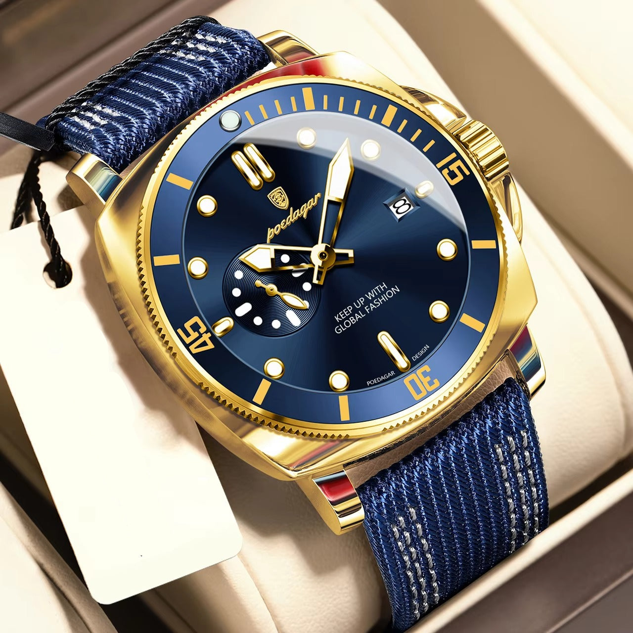 Elegante Nylon Leder Armbanduhr "Pelle di nylon no.5244“ - PITANI