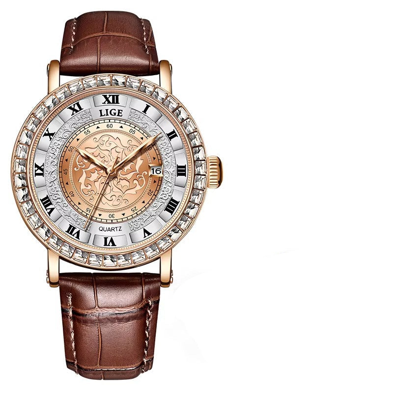 Auffälige Armbanduhr mit diamantener Lünette "Orologio con diamante no.5158" - PITANI