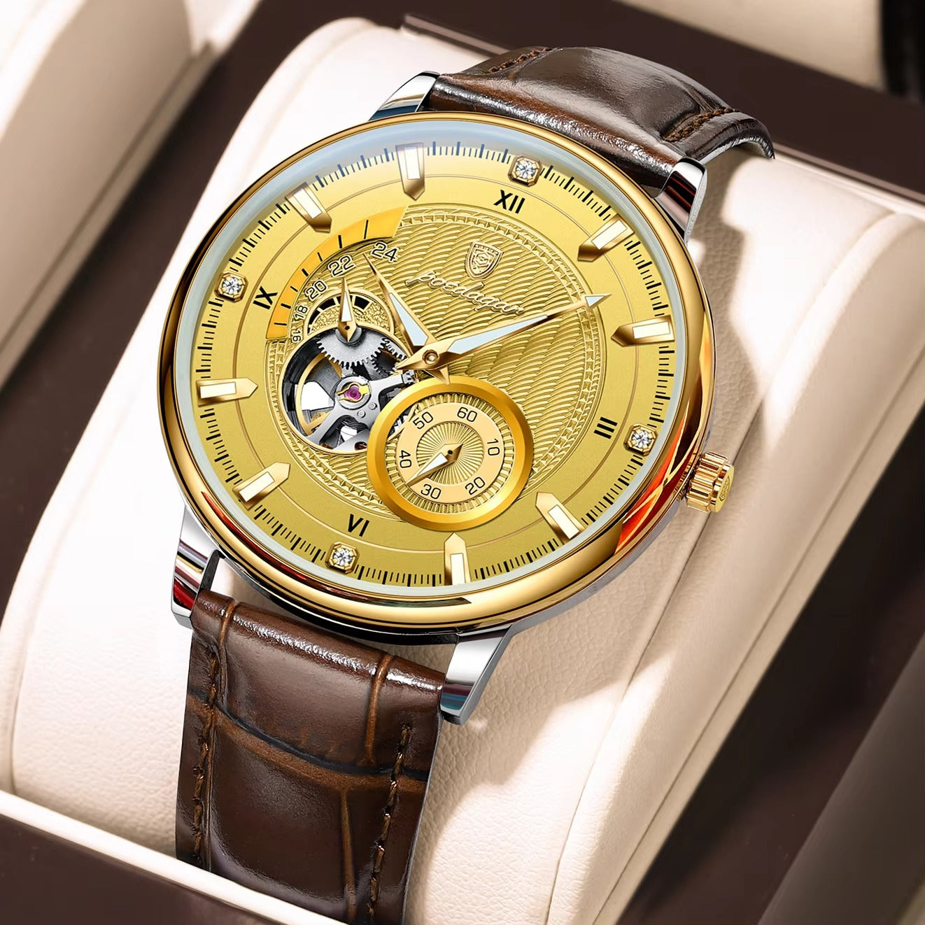 Leder Automatik Armbanduhr "Orologio da uomo luminoso impermeabile no.4177" - PITANI