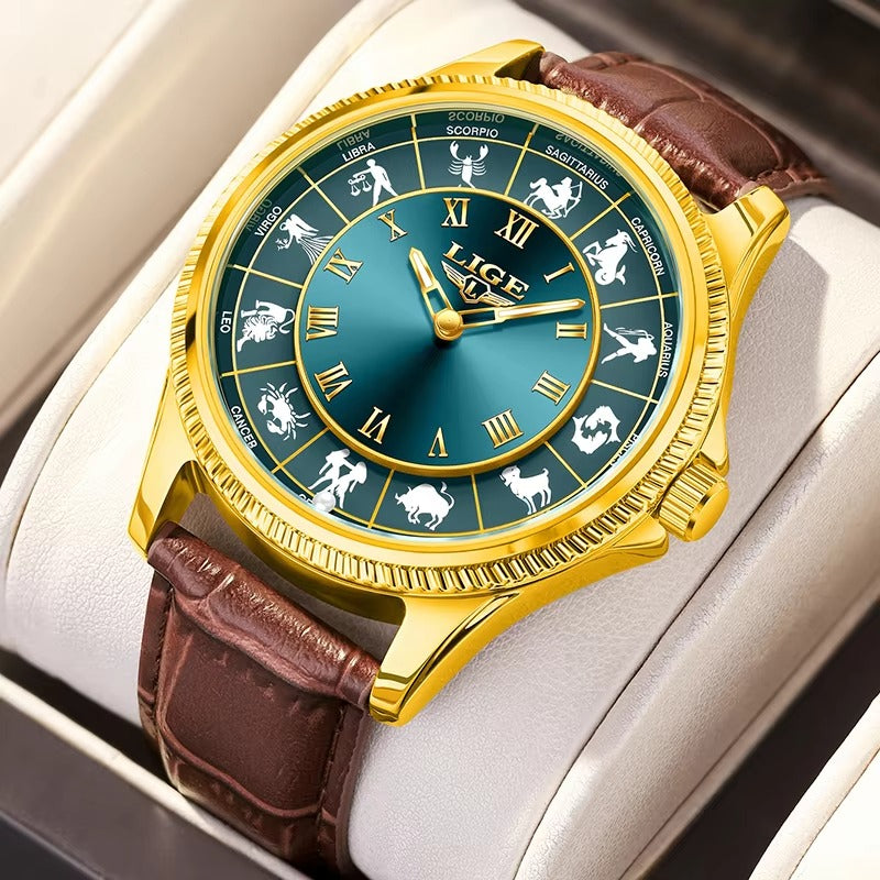 Sternzeichen Leder Armbanduhr "Lusso creativo no.5234“ - PITANI