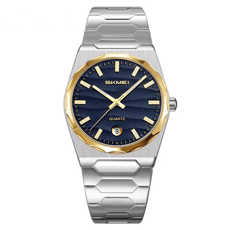 Edelstahl Armbanduhr mit seltener Lünette "Calendario al quarzo no.5258“ - PITANI