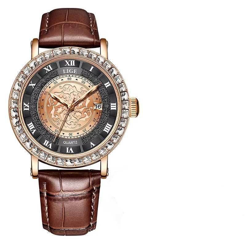 Auffälige Armbanduhr mit diamantener Lünette "Orologio con diamante no.5158" - PITANI