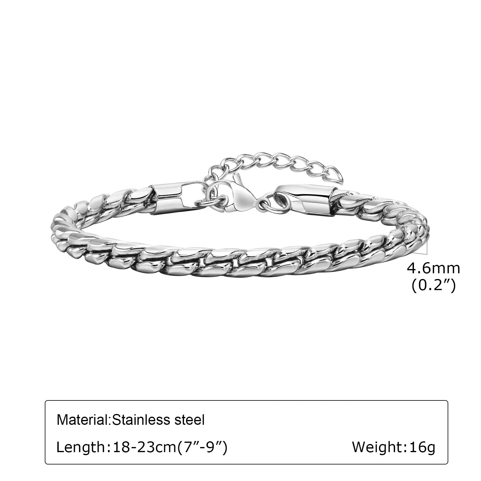 Schlangenketten Edelstahl Armband "Metallo Semplice Regolabile no.5318" - PITANI
