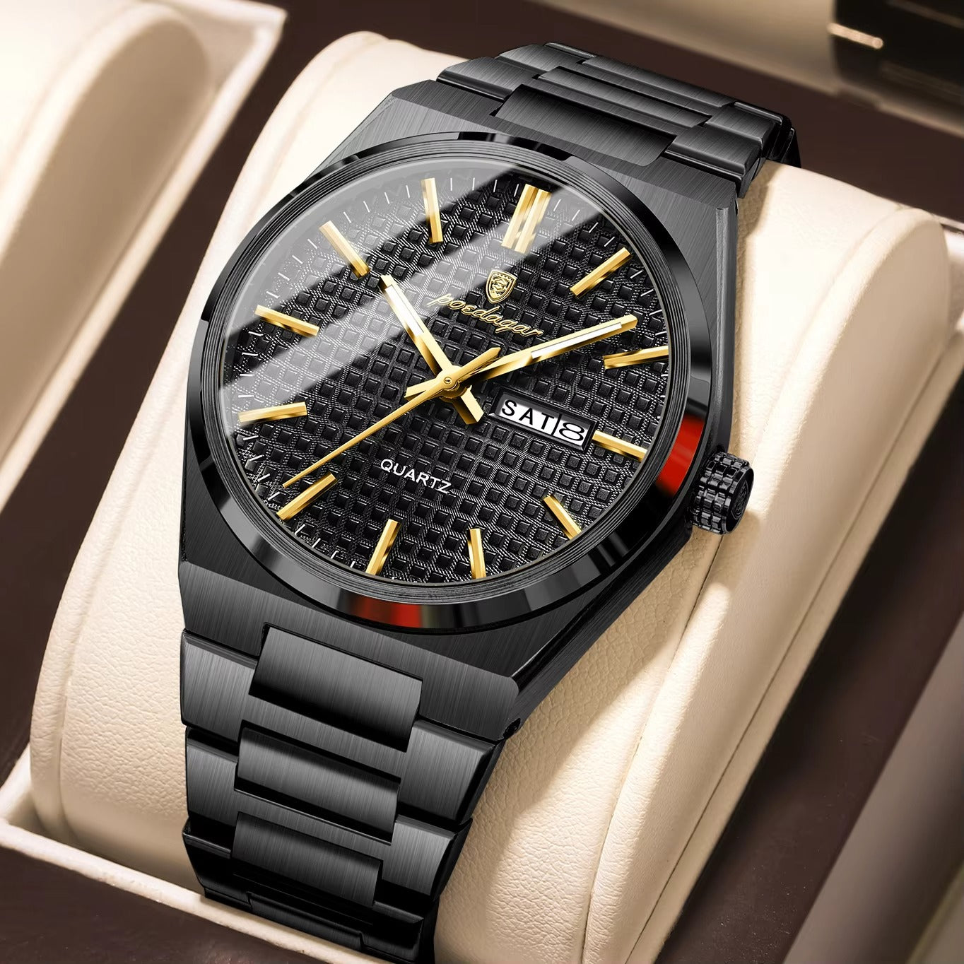 Edelstahl Armbanduhr "Guarda Data Settimana no.4161" - PITANI