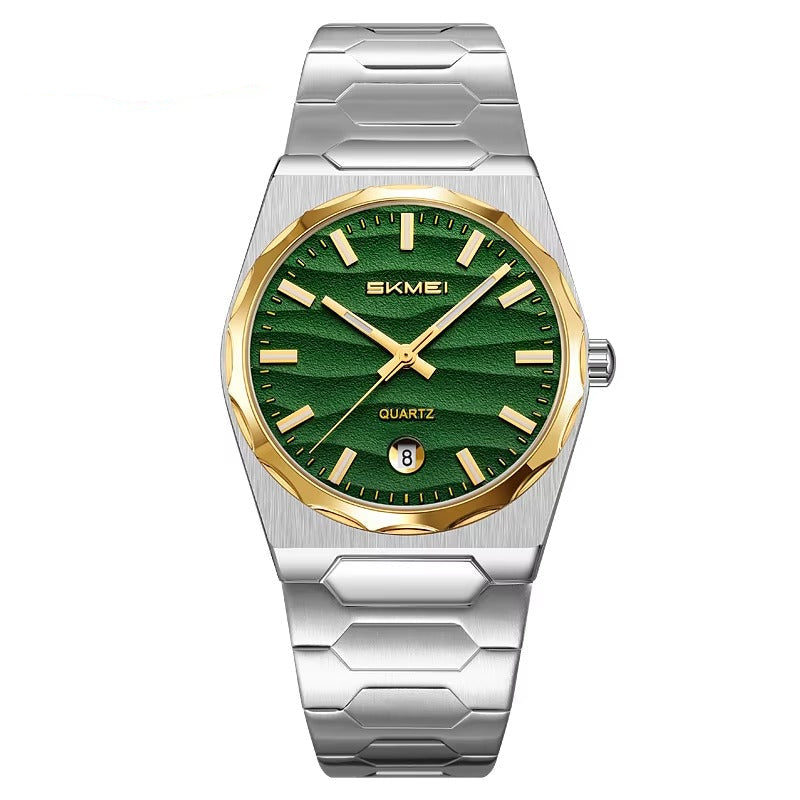 Edelstahl Armbanduhr mit seltener Lünette "Calendario al quarzo no.5258“ - PITANI