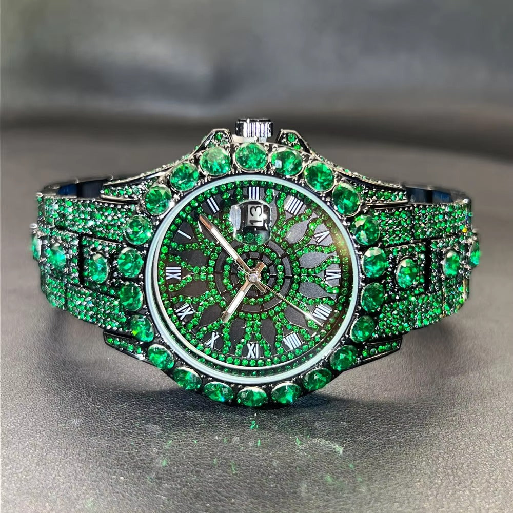Edelstahl Diamantenoptik Armbanduhr "Grande diamante no.5257“ - PITANI