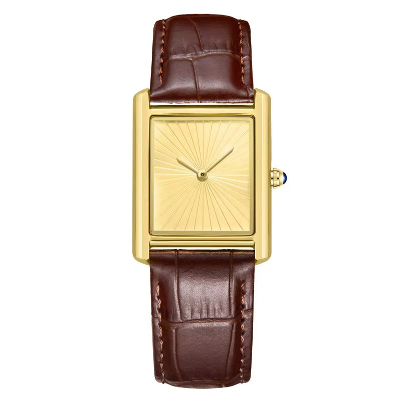 Schlichte Vintage Leder Armbanduhr "Quarzo impermeabile no.5265“ - PITANI
