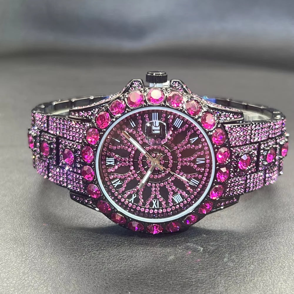 Edelstahl Diamantenoptik Armbanduhr "Grande diamante no.5257“ - PITANI